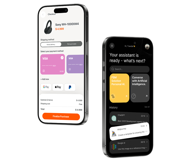 cross platform mobile app interface preview