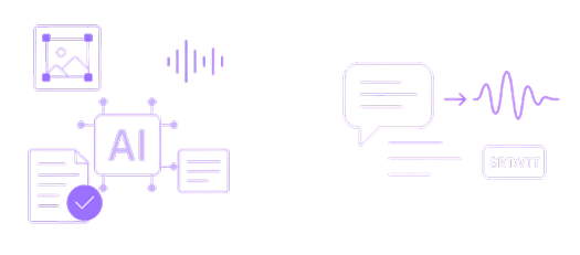 AI natural language processing service graphic